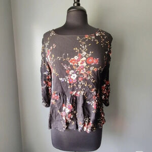 Miami Floral 3/4 sleeve Top